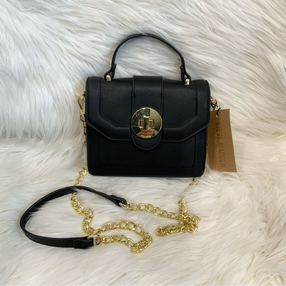 Steve Madden Black Banita Mini Crossbody Bag